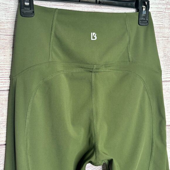 Buff Bunny Ferrari Green Full Length Pocket Wide Waistband Leggings Size Medium - Picture 4 of 7